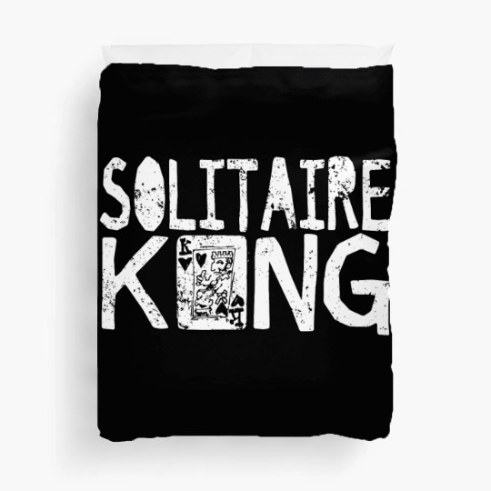 Solitaire King Card Games Fun Duvet Covers
