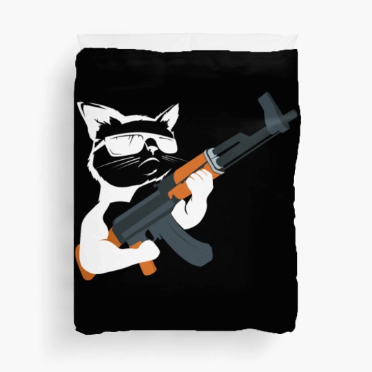 Gunning for Kitties funny Cat Gift Duvet Covers Duvet Covers