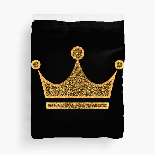 Vip golden crown monarch king vector image rap art Duvet Covers