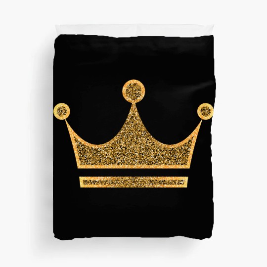 Vip golden crown monarch king vector image rap art Duvet Covers