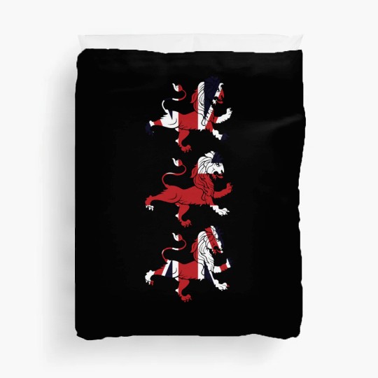 Union Jack Three Lions United Kingdom Great Flag Duvet Covers