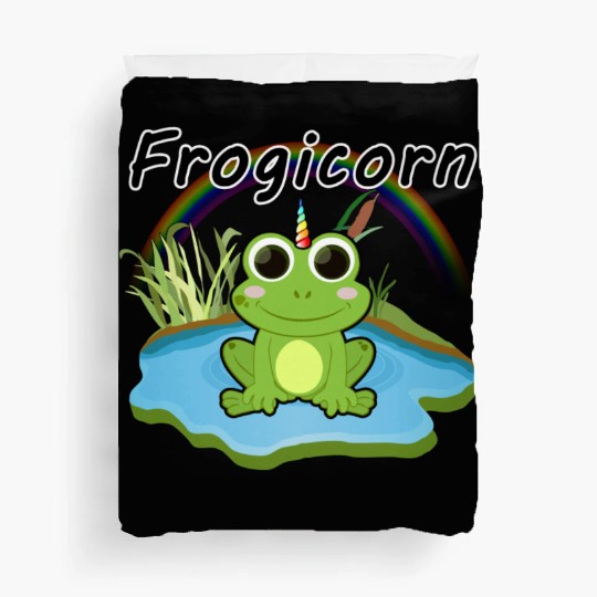 FROGICORN frog unicorn fantasy animal cute kids birthday gift Duvet Covers
