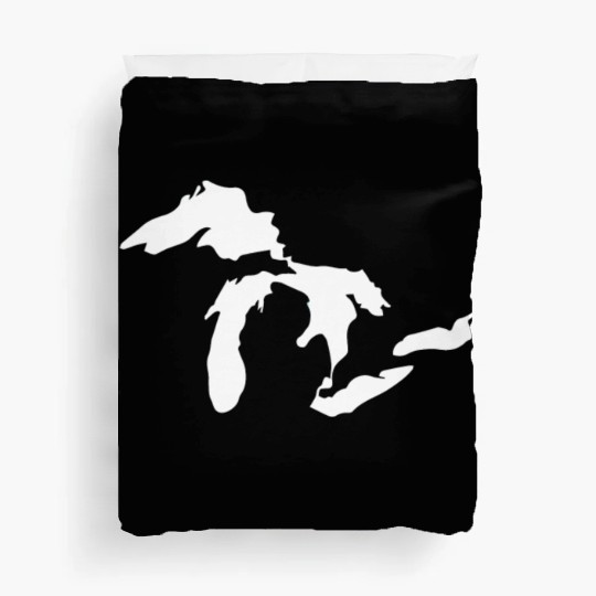 Great lakes white Duvet Covers