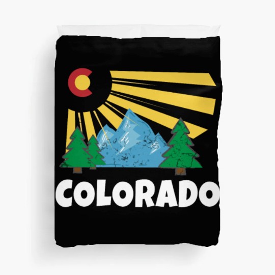 Native Colorado Gifts CO State Flag Sunrise Duvet Covers