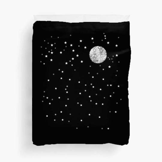 moon in the night sky Duvet Covers