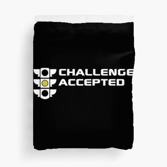 Challenge Accepted stoplight automotive mechanic c Duvet Covers
