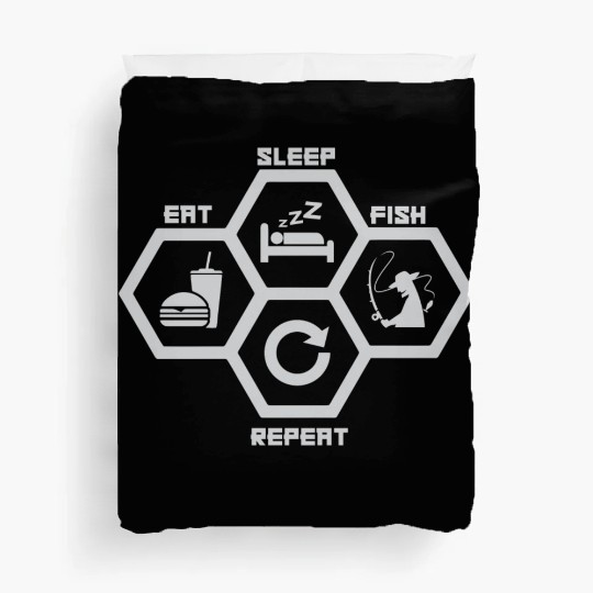 Eat Sleep Fish Duvet Covers