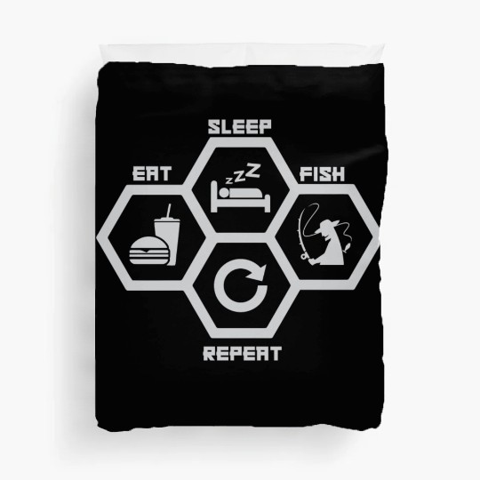 Eat Sleep Fish Duvet Covers