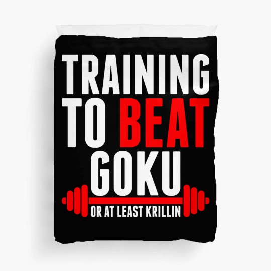 Training To Beat Goku Duvet Covers