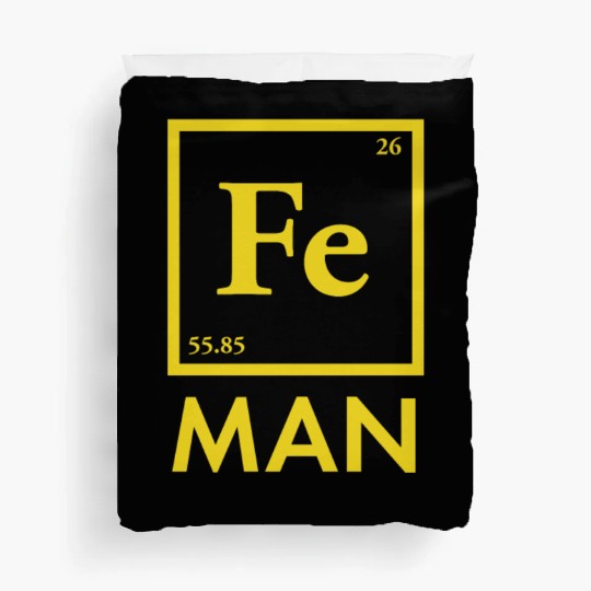 funny iron man science chemistry fe Duvet Covers