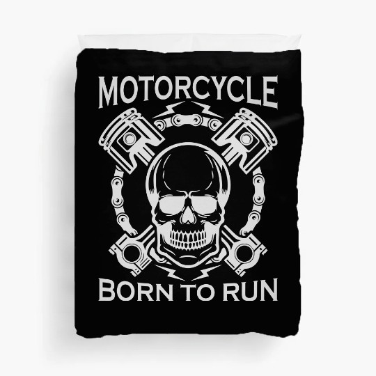Born To Run Motorcycle Duvet Covers