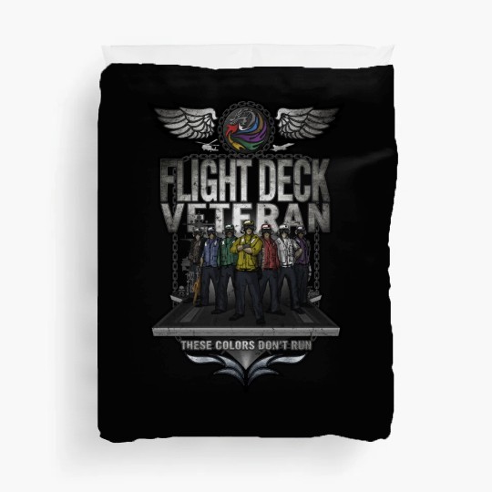 Flight Deck Veteran "These Colors Don't Run" Duvet Covers