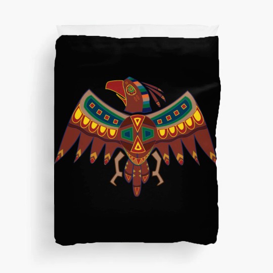 Native American Zodiac Falcon-3 (Aries) Duvet Covers