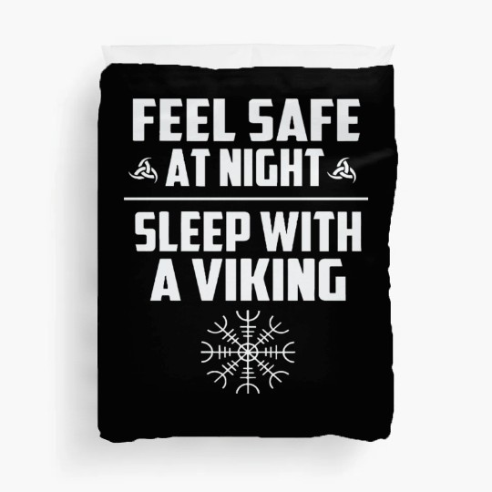 Doberman - viking! feel safe at night sleep with Duvet Covers