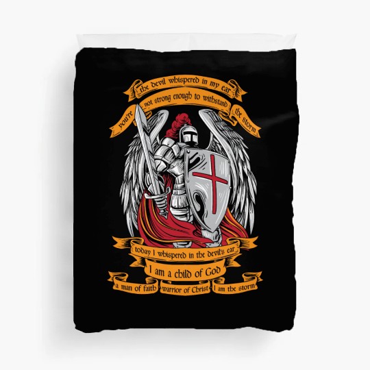 Knight templar I am a child of God Duvet Covers Halloween