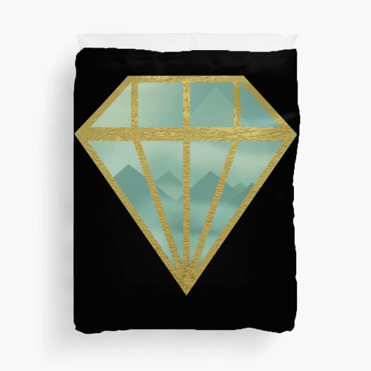 Golden Indie Diamond shape Mountain Duvet Covers