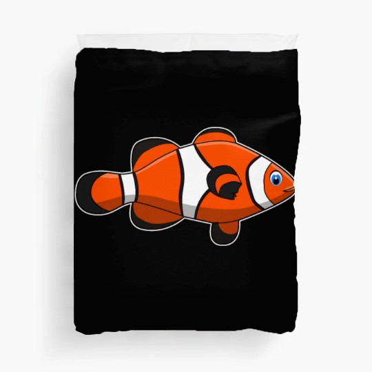 clown fish orange aquatic gift idea Duvet Covers
