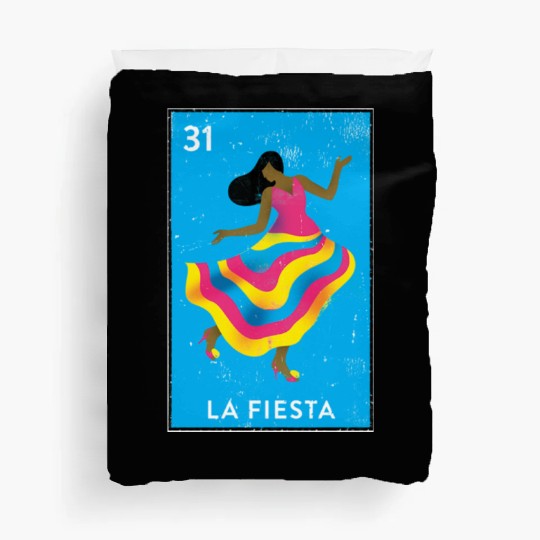 La Fiesta Mexican Loteria Bingo Card Duvet Covers
