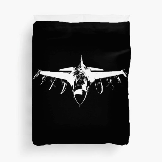 Fighter jet pilot airforce Duvet Covers