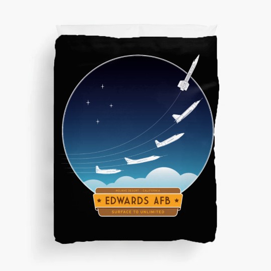 Edwards Air Force Base - yellow and brown logo Duvet Covers