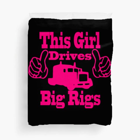 Trucker Truck Driver Truck Driving Woman This Girl Duvet Covers