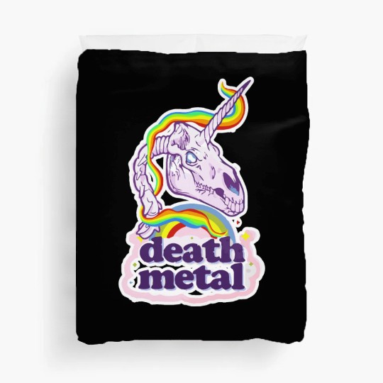 Death Metal Unicorn Duvet Covers