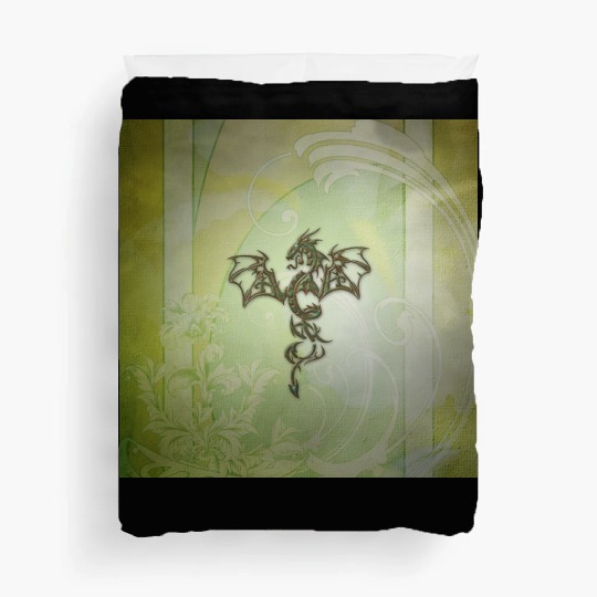 Awesome chinese dragon green colors Duvet Covers