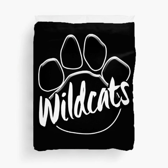 Wildcats Paw Print Mascot School Pride Duvet Covers