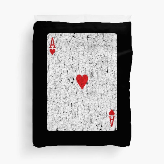 ace of hearts playing card Duvet Covers