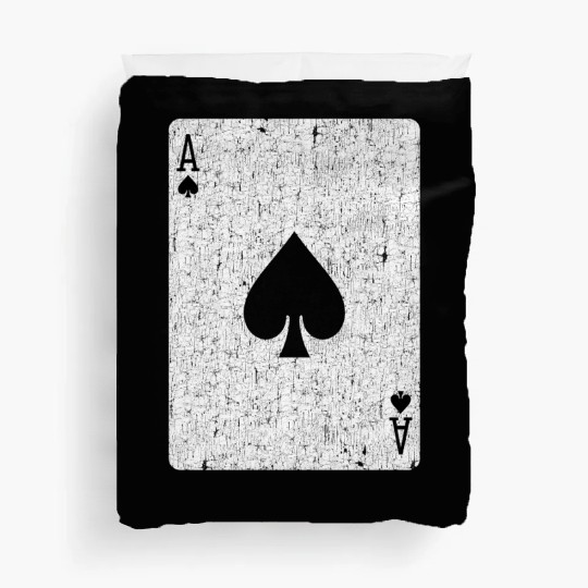 ace of spades playing card Duvet Covers