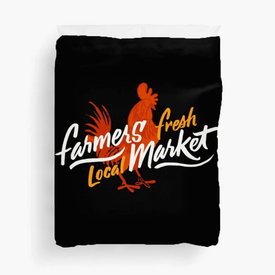 Rooster Farmers Market Duvet Covers