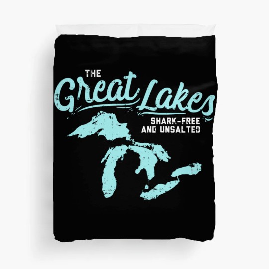 Lake The Great Lakes Silhouette USA Border Gift Duvet Covers