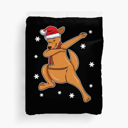 Kangaroo Australian Dabbing Xmas Christmas Present Duvet Covers