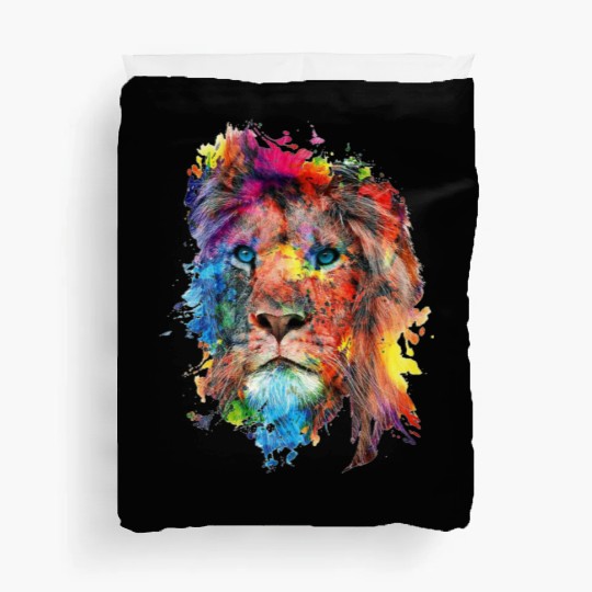 Colorful Lion Duvet Covers Lion Face Duvet Covers