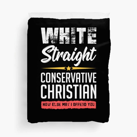 Funny political conservative Christian gift idea Duvet Covers