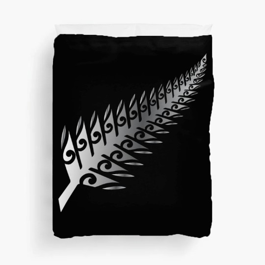 Silver Fern New Zealand Maori Style - Gift Idea Duvet Covers