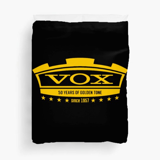 Vox Amplification Guitar Gold Tone Duvet Covers Womens Mens