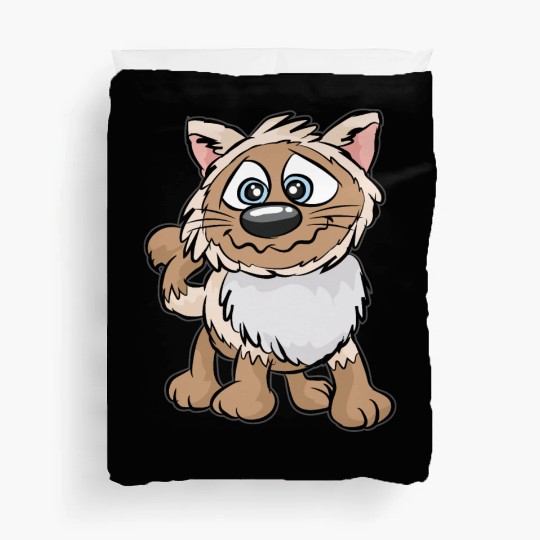 WEIRD CAT Crazy Mad funny Cartoon Comic Gift Duvet Covers