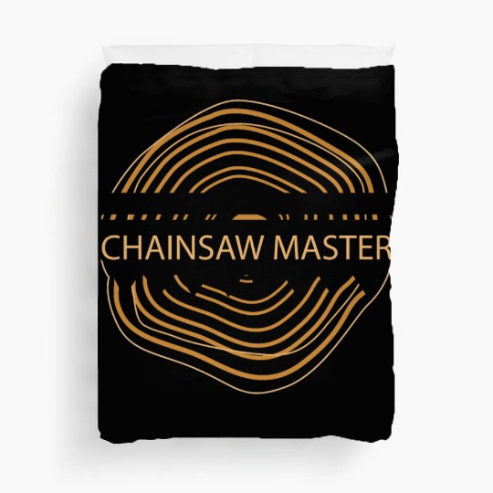 Lumberjack Chainsaw Master Wood Grain Gift Idea Duvet Covers