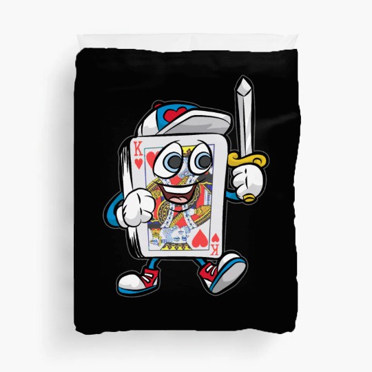 CARD DECK KING funny cartoon Cards Heart gift Duvet Covers