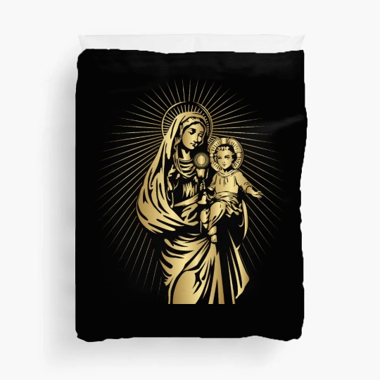 BLESSED VIRGIN MARY AND BABY JESUS Duvet Covers