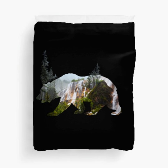 Baer grizzly national parc california nature wood Duvet Covers