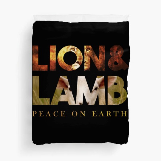 The lion and the lamb Duvet Covers