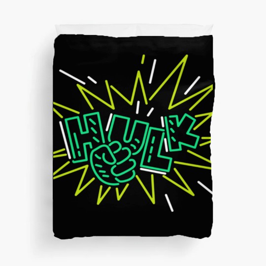 Neon Hulk Duvet Covers By Marvel Design By Humans----PD