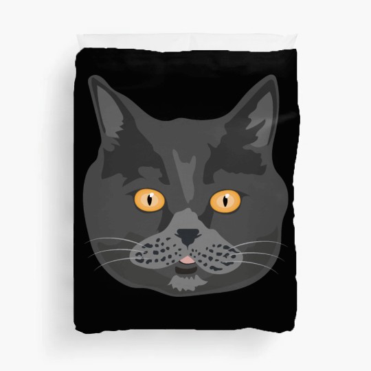 Cat British Shorthair Cat Face - Gift Idea Duvet Covers