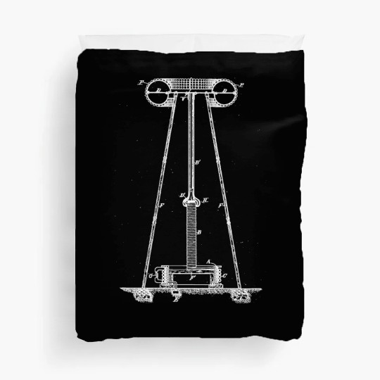 Nikola Tesla Patent design Duvet Covers