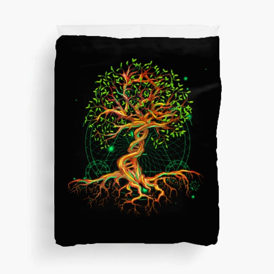 DNA Tree of Life Genetics Colorful Biology Science Duvet Covers