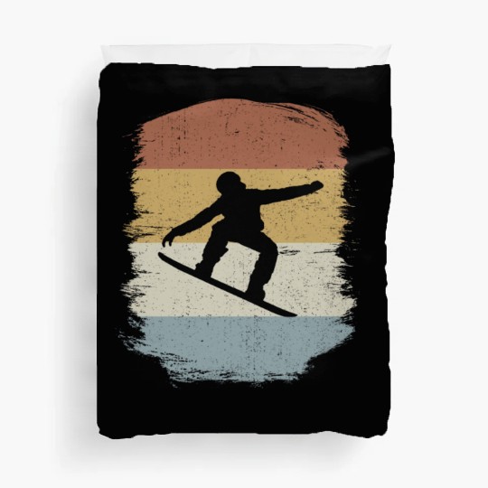 Snowboard Snowboarding Snowboarder Retro Gift Duvet Covers