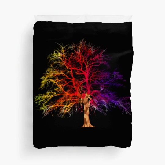 Fantasy tree gradient chakra forest peace Duvet Covers