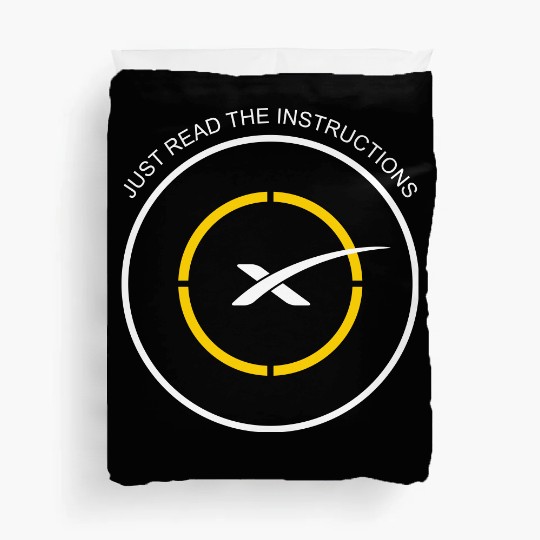 Read The Instructions SpaceX Droneship Elon Musk Duvet Covers